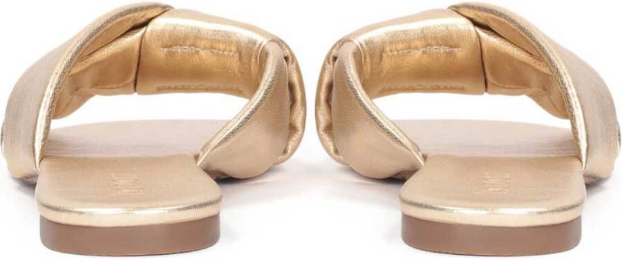 Kazar Flat mules made of golden leather