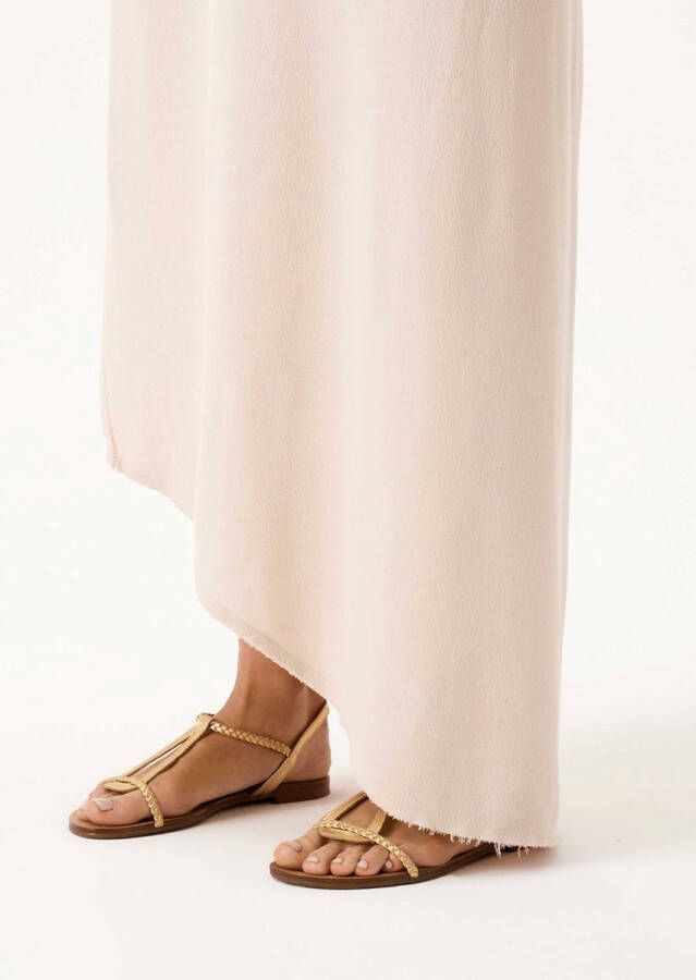 Kazar Gold sandals on a flat sole