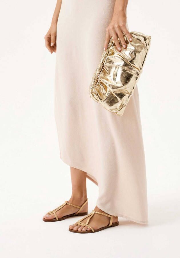 Kazar Gold sandals on a flat sole