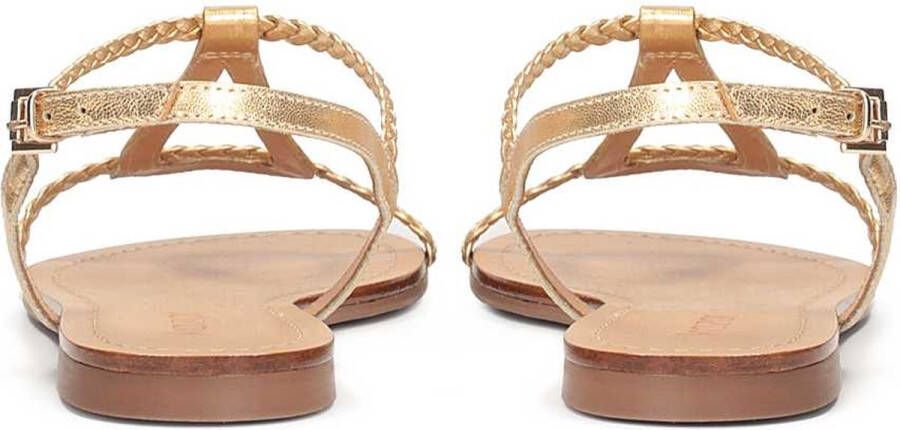 Kazar Gold sandals on a flat sole