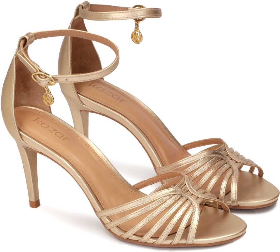 Kazar Gold sandals with full heel