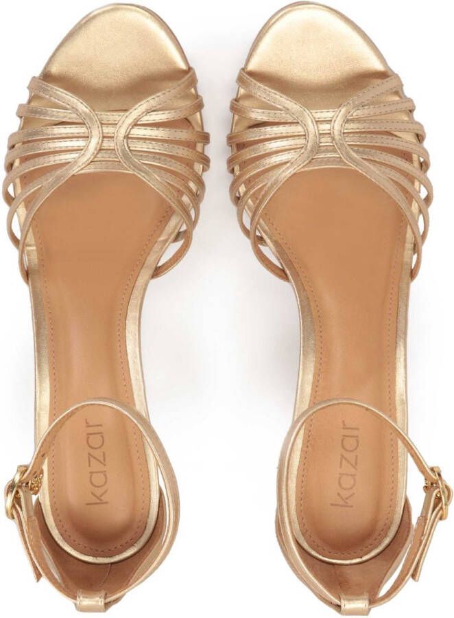 Kazar Gold sandals with full heel