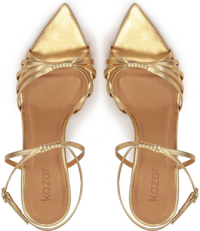 Kazar Gold sandals with pointed nose