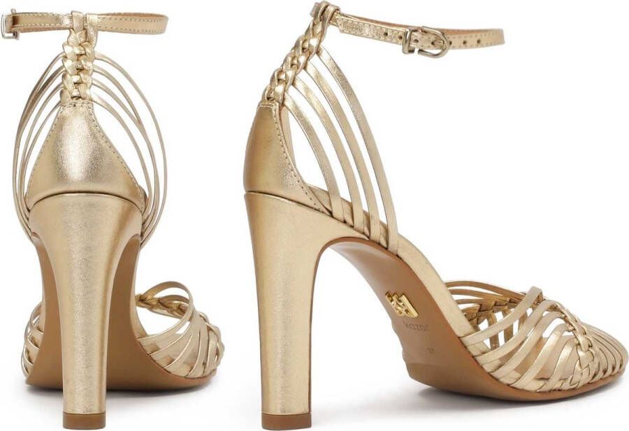 Kazar Golden sandals with woven straps