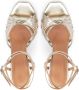 Kazar Gouden sandalen voor dames met kruisende bandjes - Thumbnail 4
