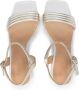 Kazar Gouden-witte leren sandalen met versierde hak Yellow Dames - Thumbnail 5