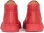 Kazar Rode Leren High-Top Sneakers Red Heren - Thumbnail 4