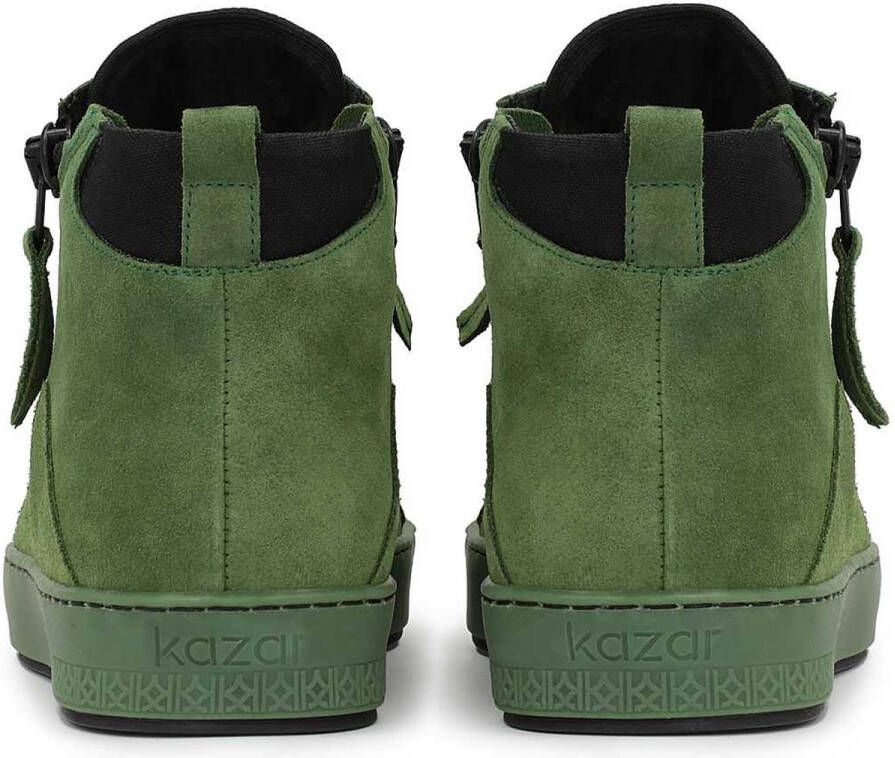 Kazar Heren sneakers van groen suède met hoog bovenwerk