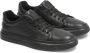 Kazar Zwarte leren sneakers met monograminzetten Black Heren - Thumbnail 2