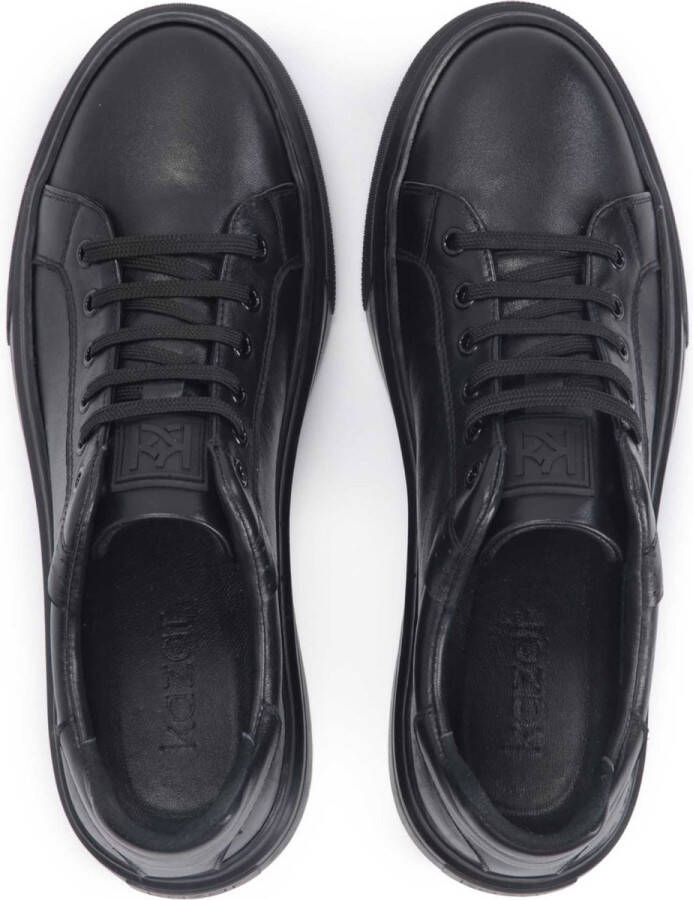 Kazar Heren sneakers van zwart leer met -monogrammen