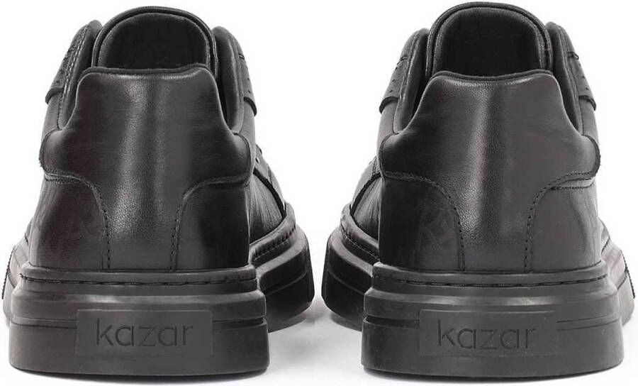 Kazar Heren sneakers van zwart leer met -monogrammen
