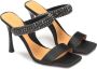 Kazar Elegante Zirkoonversierde Hoge Hak Muiltjes Black Dames - Thumbnail 6