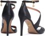 Kazar Klassieke zwarte leren sandalen met een kruisbandje - Thumbnail 3