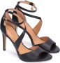 Kazar Klassieke zwarte leren sandalen met een kruisbandje - Thumbnail 4