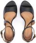 Kazar Klassieke zwarte leren sandalen met een kruisbandje - Thumbnail 5