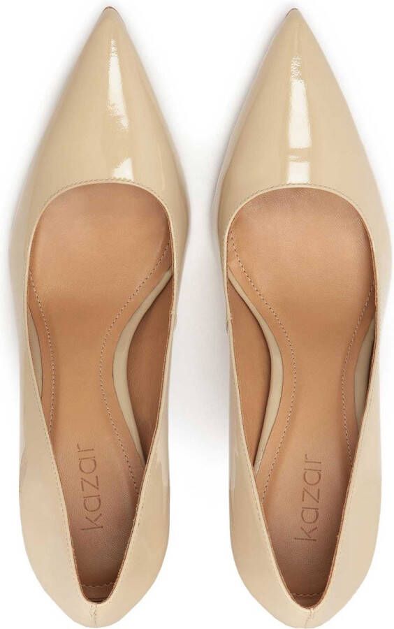 Kazar Lacquered minimal style pumps