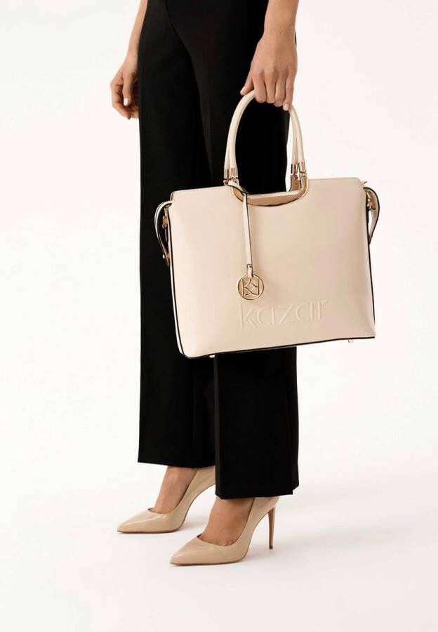 Kazar Lacquered minimal style pumps