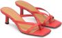 Kazar Dames rode leren slippers op een hak Red Dames - Thumbnail 6