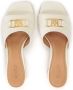 Kazar Leather flip-flops on a rounded heel with a gold insert - Thumbnail 3
