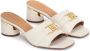 Kazar Leather flip-flops on a rounded heel with a gold insert - Thumbnail 4