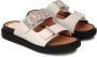 Kazar Leather flip-flops with velcro and embossing - Thumbnail 2