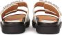 Kazar Leather flip-flops with velcro and embossing - Thumbnail 4