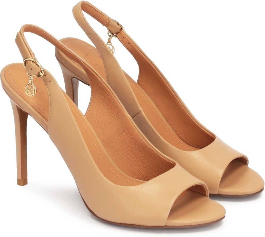 Kazar Leather heeled sandals with covered sides