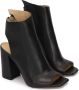 Kazar Leren peep-toe enkellaarsjes met een open neus en hiel - Thumbnail 4