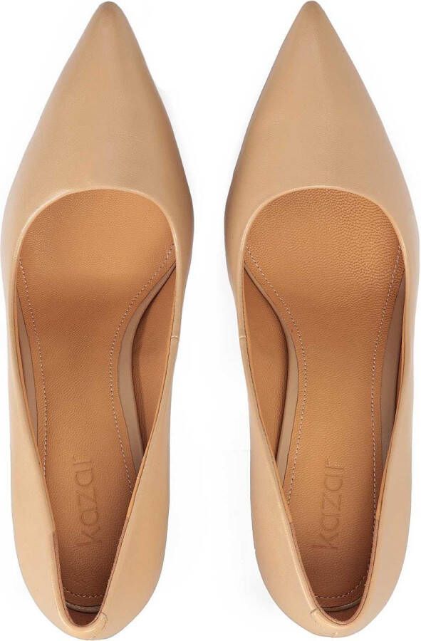 Kazar Leather pumps on a high heel and a platform