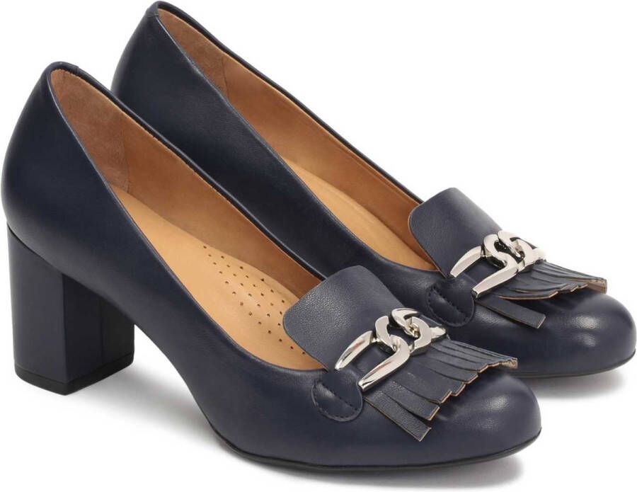 Kazar Leather pumps with a wide heel - Foto 3