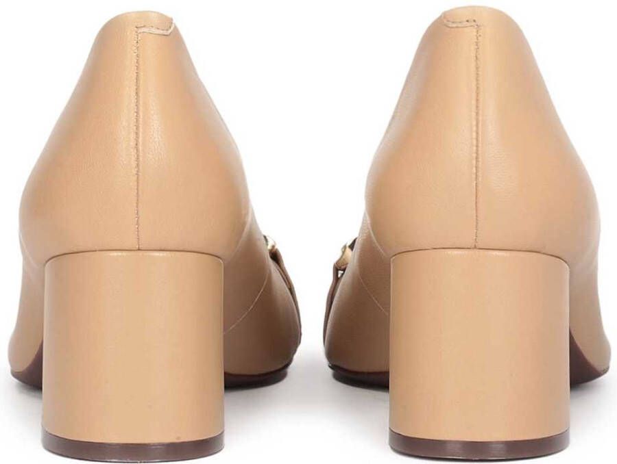 Kazar Leather pumps with a wide heel and a comfortable insole