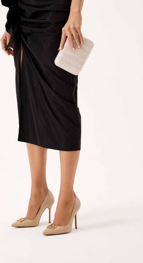 Kazar Leather pumps with metal embellishment