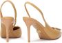 Kazar Leren pumps met open hiel Beige Dames - Thumbnail 2