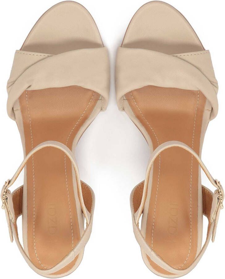 Kazar Leather sandals on an attractive heel