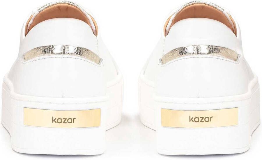 Kazar Leather sneakers with golden elements