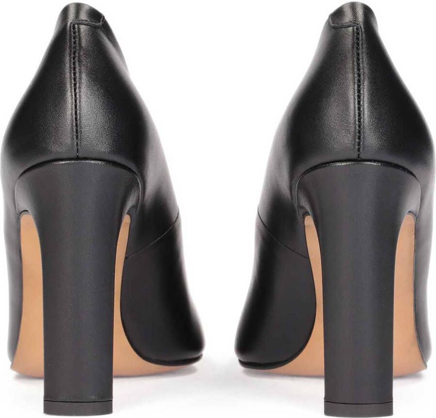 Kazar Leather square toe pumps on a narrow heel