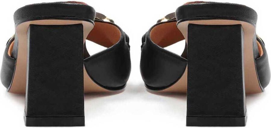 Kazar Leren stiletto muiltjes met dikke ketting