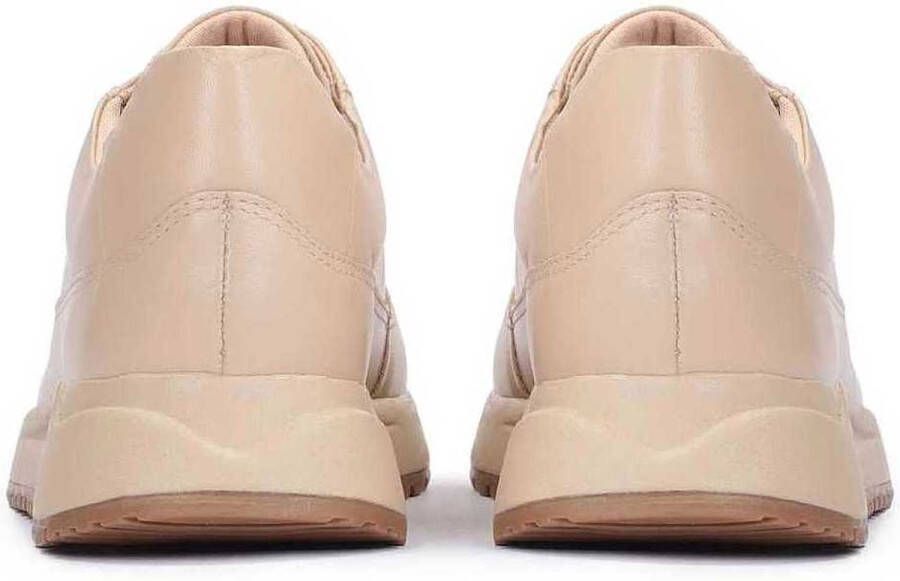 Kazar Lichtbeige leren damessneakers