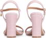 Kazar Lila Krokodil Patroon Blokhak Sandalen Purple Dames - Thumbnail 3