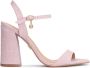 Kazar Lila Krokodil Patroon Blokhak Sandalen Purple Dames - Thumbnail 4