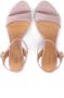 Kazar Lila nubuck sandalen met reliëf op hoge blokhak - Thumbnail 5
