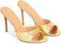 Kazar Dames luxe gouden leren muilen Yellow Dames - Thumbnail 4
