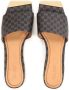 Kazar monogrammed leather flip-flops with gold heel - Thumbnail 3