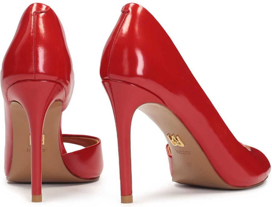 Kazar Red open-toe pumps
