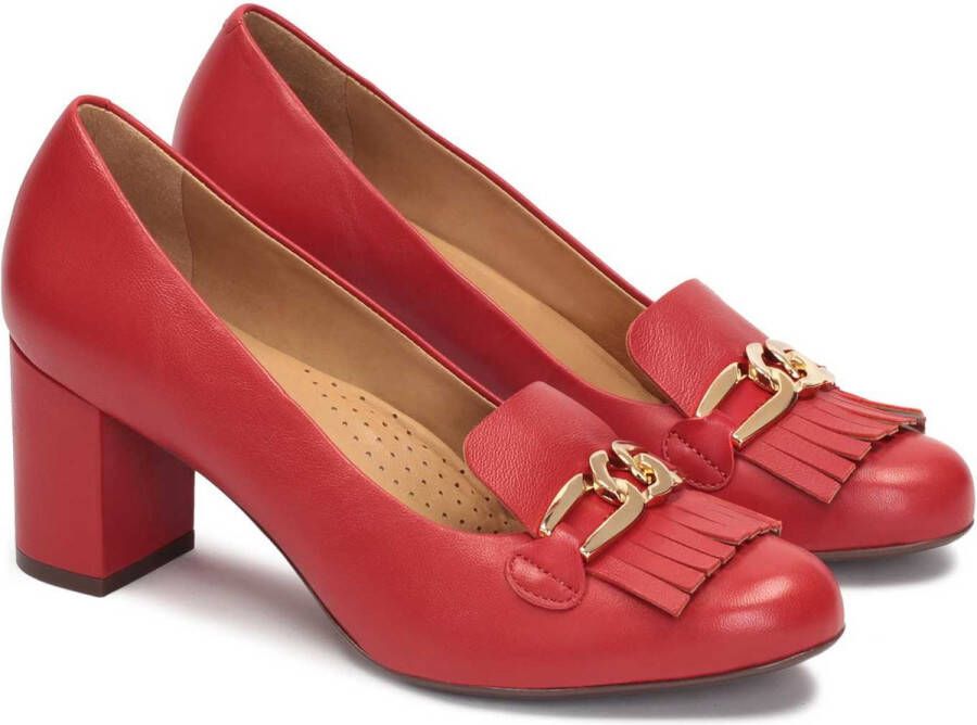 Kazar Red pumps with metal links