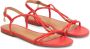 Kazar Red sandals on a flat sole with an overhang - Thumbnail 4