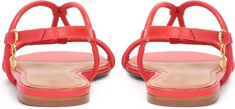 Kazar Red sandals on a flat sole with an overhang