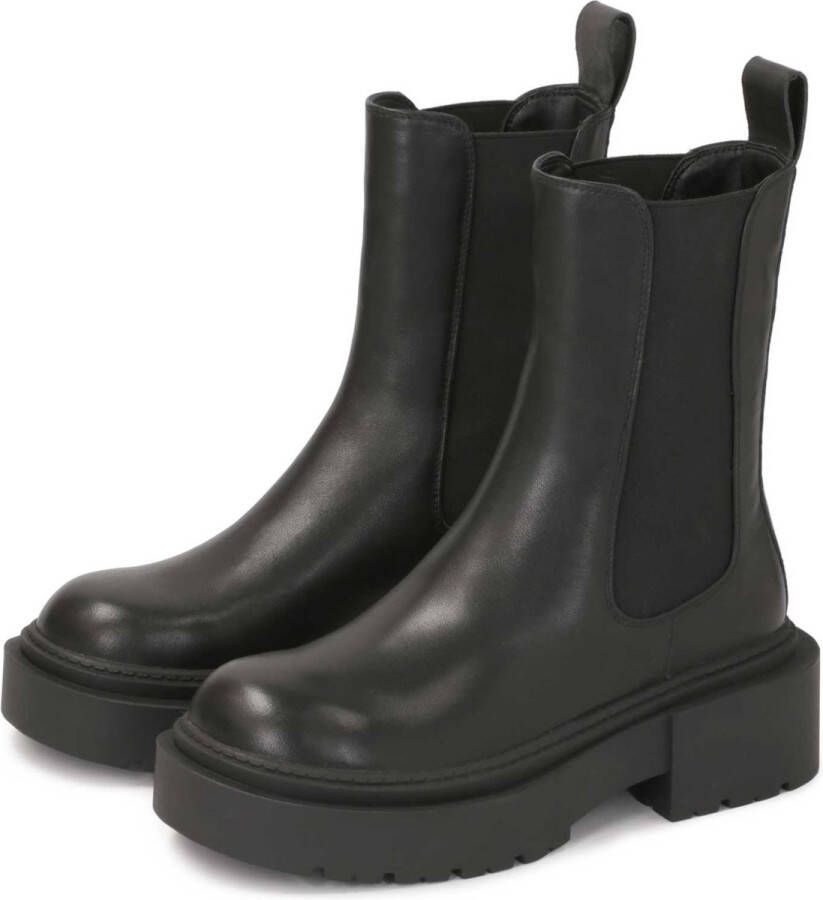 Kazar Studio Black leather Chelsea boots with elastics
