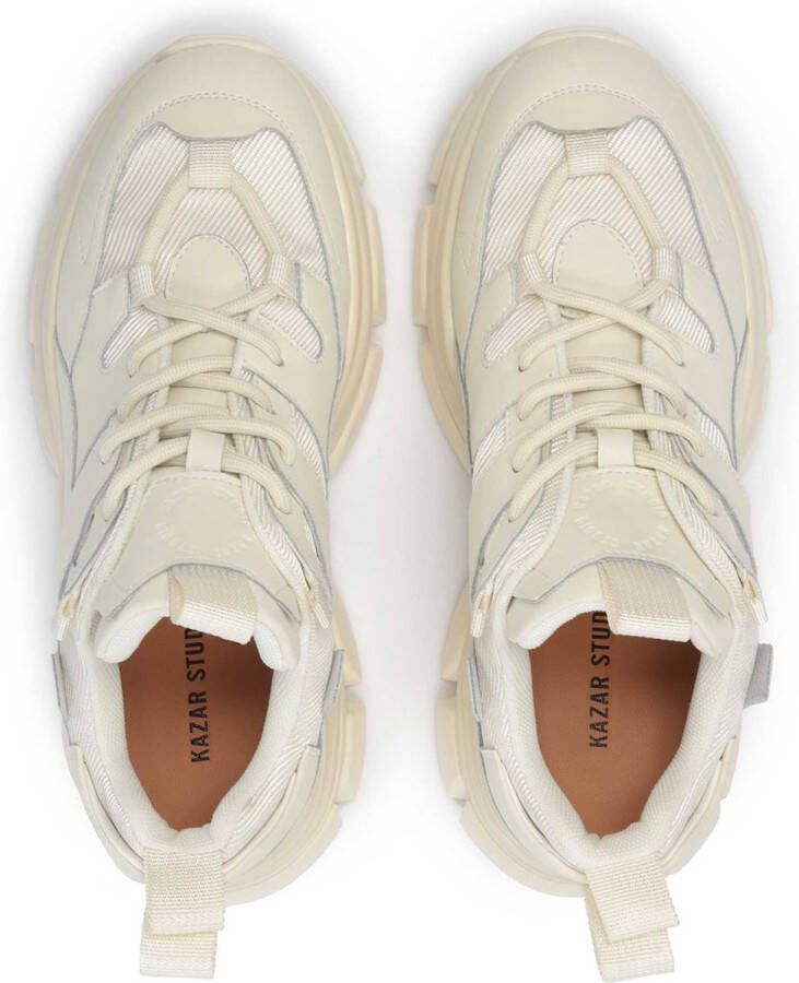 Kazar Studio Dames sneakers in gebroken wit