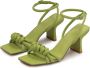 Kazar Studio Zielone sandały z supełkiem na przodzie|77735-01-09|38 - Thumbnail 2